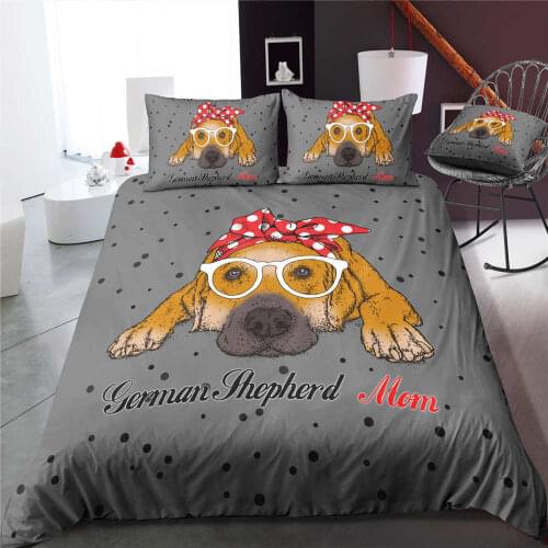 Lovely Dogs Comforter Bedding Set Animal Cartoon 3D Print Luxury Queen King Single Duvet Cover Set Home Textile Decor Modern