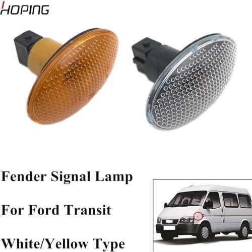 Hoping Auto Side Fender Signal Light Lamp For Ford Transit White/Yellow Type Turn Signal Light