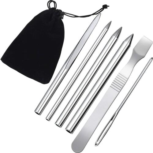 6Pcs/Set Umbrella Rope Needle Stainless Steel Needle Bracelet Knitting Needle DIY Jewelry Accessories Umbrella Rope Sewing Tool