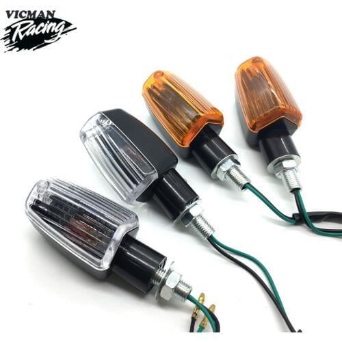 Motorcycle Turn Signal Lights 4Pcs Blinker Bulb Amber Flasher Light for Honda Kawasaki Suzuki Yamaha Lamp Universal