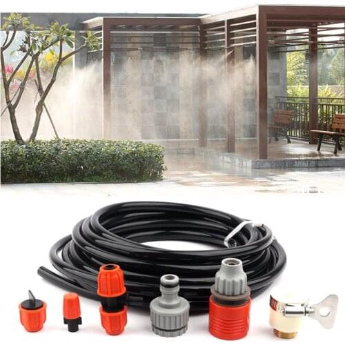 20m~3m Outdoor Misting Cooling System Kits Micro Irrigation System Garden Lawn Irrigation Kit Home Cooling System Watering Kits