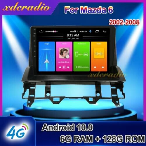 Xdcradio 9" Touch Screen Android 10.0 Car Radio For Mazda 6 Auto DVD Multimedia Player GPS Navigation 6+128G Carplay 2002-2008