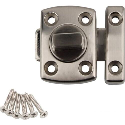 Stainless Steel Door Security Chain Guard Fastener Door Latch Locks for Home Safety WC Bathroom Door Lock W/Screw