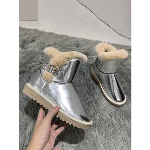 Snow boots women 2020 new winter fashion plus velvet warmth waterproof non-slip cotton shoes ankle boots