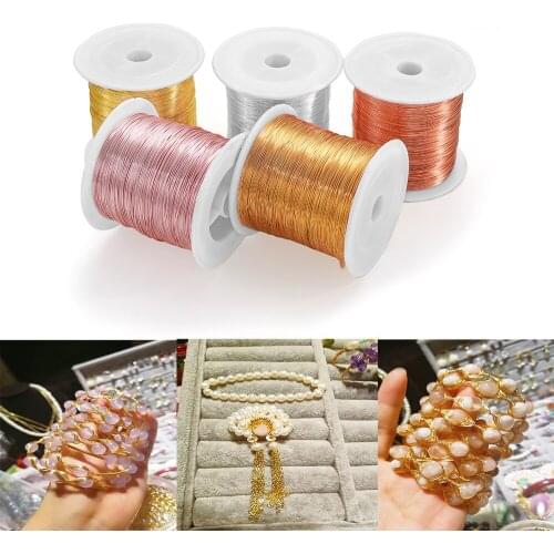 0.25kg/Roll Not Fade Solid Colorfast Copper Wire 0.3-1mm Beading Cord String Unfading Thread For DIY Jewelry Making Supplies