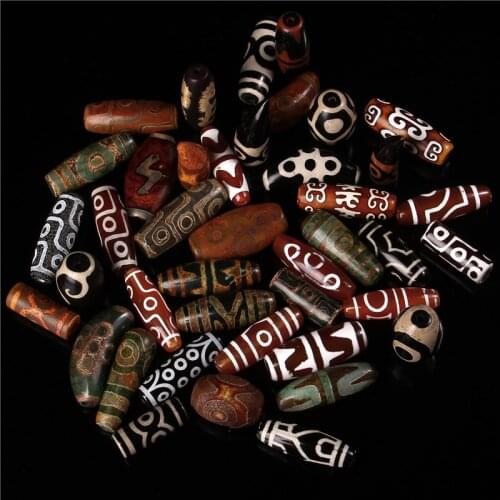 1/2/5pcs Tibetan Buddhist Beads Mala Buddha Charms Carved Dzi Agates Bead For Yoga Handmade Women Men Jewelry Making