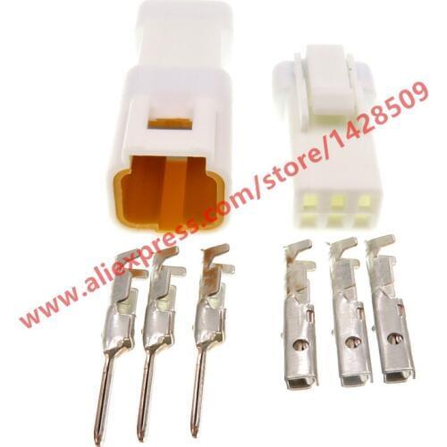 10 Sets 3 Pin White Waterproof Automotive Plug Wiring Harness Connector 03R-JWPF-VSLE 03T-JWPF-VSLE