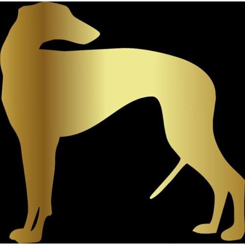 13*13CM Fun 3D Car Stickers Greyhound Dog Vinyl Silhouette Decal Car Styling Classic Cartoon Animal Motorcycle Accessories