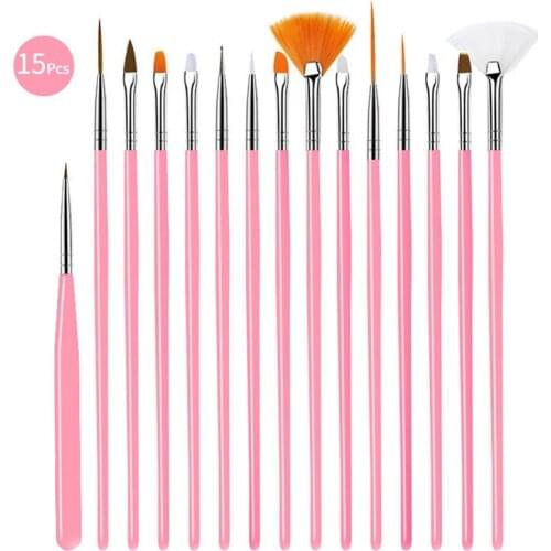 5/15Pcs Manicure Brushes Set For Nail Art Painting Brushes Dotting Design Manicure Nail Brush Kit Gel Varnishes Tools