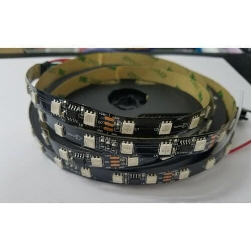 5m/lot 24V DC 2811 WS2811 Addressable 60leds pixel strip light Digital RGB 5050 Ribbon IP30 IP67 black white pcb 1 Ic Control 6