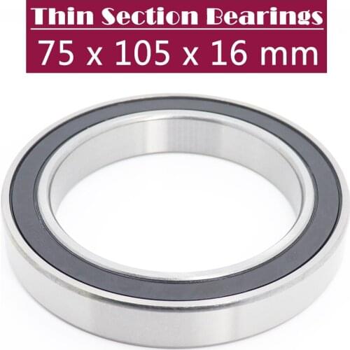 6915 2RS ABEC-1 (2PCS) 75x105x16MM Metric Thin Section Bearings 61915RS 6915RS