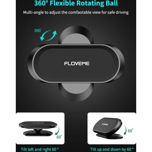 Car Phone Holder Rotatable Mini Strip Shape Stand For iPhone Metal Strong Magnetic GPS Car Mount for Mobile Phone