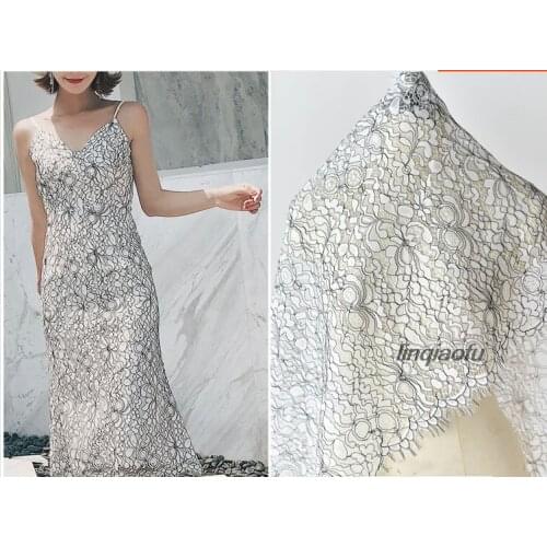 Openwork embroidered lace fabric soft close-fitting manual diy material clothing accessories Clothing wedding fabric