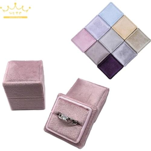 Velvet Box Single Ring Box Jewelry Container High Quality Earrings Holder Jewelry Packaging Box Ring Box Wedding Ring Box 1pc