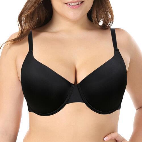 New Women Bra Sexy Lingerie Unlined Solid Plus Size Underwire 34 36 38 40 42 44 46 48 C D E F G H Dropshipping