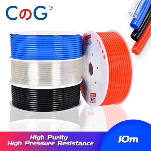 CG 10Meters 8mm 6mm 4mm 10mm Air Pump PU Trachea Components Tube Pipe Hoses For Compressor Polyurethane Pneumatic Tube