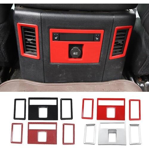 Rear Air Condition Vent Outlet Panel Trim Decorative Cover Fit for Dodge Ram 2010-2017 ABS Interior Car Accessories