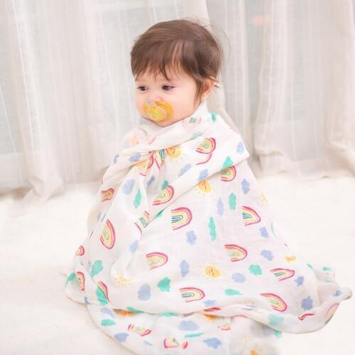 Baby Blanket for Newborns Muslin Diaper Super Soft Bamboo Cotton Swaddle Stroller Bedding Wrap Kids Children Bath Towel 120x120