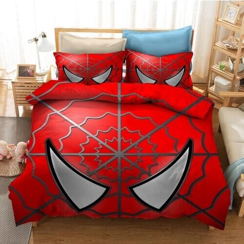 Disney Marvel duvet cover Quilt Cover Digital Printing Cartoon Spiderman 3D kids Bedding set pillowcase boy adult gift