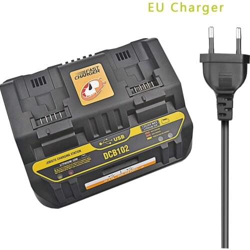 Dual charger /4 slots charger DCB104 DCB102 DCB118 DCB1418 For Dewalt 14.4V 18V 20V DCB140 DCB183 DCB200 Lithium Battery