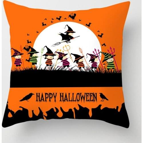 Hot Pumpkin Orange Series Printing Pillow Case Polyester Home Decor Fabric Sofa Pillowcase Comfortable Car Cushion Cover
