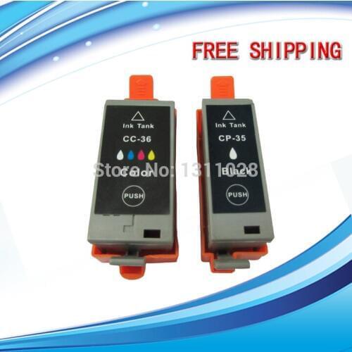INK WAY 4 PCS, 2 SETS of compatible ink cartridge PGI-35BK CLI-36 C for IP100 IP100 with battery mini260 320