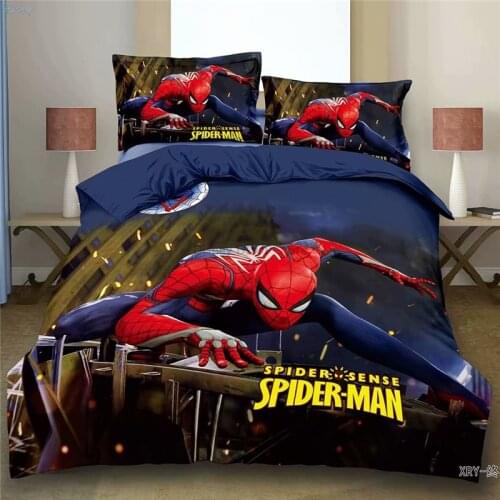 Kids Girls Spider Man Bedding Set Disney Princess Mickey Mouse McQueen 95 Duvet Cover Bed Sheet Pillowcase Single Twin Full Size