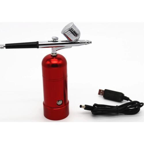 Airbrush top 0.3mm Black Mini Air Compressor mini Spray Gun Air brush Set DIY Wall Drawing Painter Sprayer Gun 7CC Capacity Set