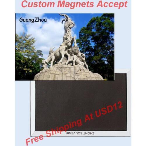 World Souvenir Magnets Home Decor Stickers,Canton Fair GuangZhou City YueXiu Park Sheep Tourist Fridge Magnet 5746