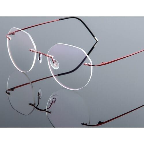 Frames Memory Titanium Rimless Reading Glasses Men & Women Presbyopic Eyeglasses Brand Design 2020