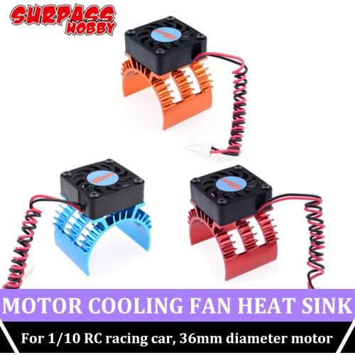 SURPASS HOBBY Motor Cooling Fan Heat Sink Brushless Motor Heatsink 540 550 3660 3670 3674 Motors Series for 1/10 RC Racing Car