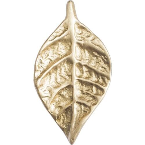 Original Nordic Style Brass Small Cabinet Furniture Wardrobe Door Handle Drawer Golden Tree Leaf Handle Drawer Knobs and pulls