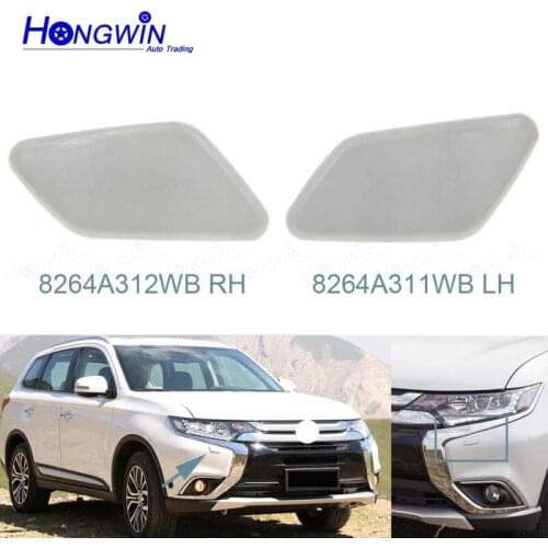 Front Head lamp Headlight Water Spray Nozzle Cover Lid Cap Shell Unpainted For Mitsubishi For Outlander 2016 2017 2018 2019