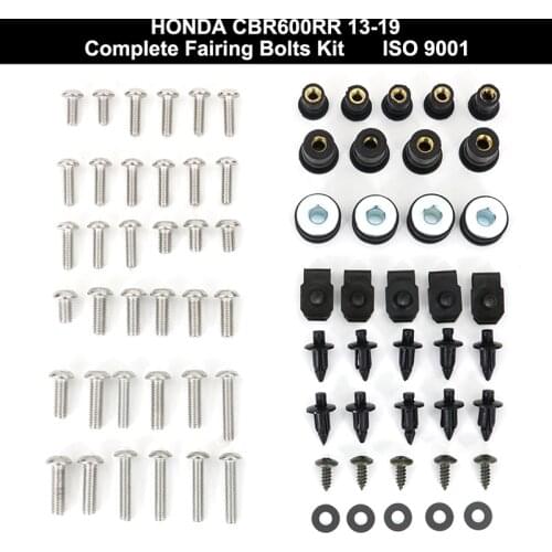Fit For Honda CBR600RR CBR 600RR 2013 2014 2015 2016 Complete Full Fairing Bolts Kit Screws Nuts Fairing Clips Stainless Steel