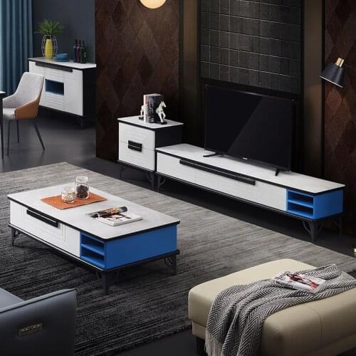 TV Stand unit modern Living Room + coffee centro table+ side cabinet, Home Furniture tv led monitor stand mueble tv cabinet mesa