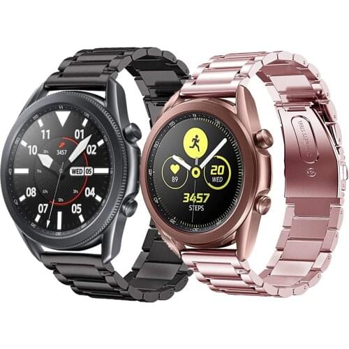 Strap For Samsung Galaxy Active2 44mm 40mm Stainless Steel Band 20mm 22mm For Smart Watch Galaxy Watch 3 45mm 41mm Strap