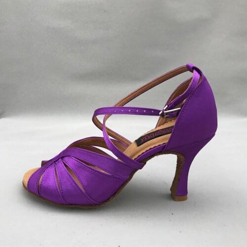 8.5cm heel Sexy Elegant Latin Dance Shoes For women Salsa shoes pratice shoes comfortable shoes MS6223BPS low heel available