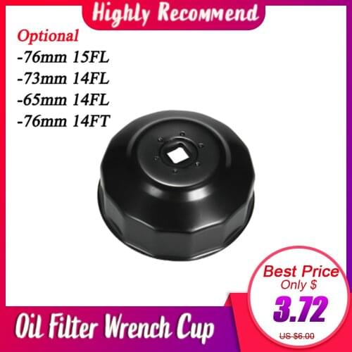 Universal 76mm x 15 73mm x 114 65mm x 14 76mm x 14 Flutes Oil Filter Wrench Cup Socket Type Cap Remover Tool
