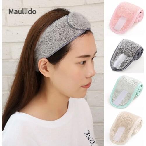Women Soft Toweling Makeup Bath Hairband Wash Face Hair Holder SPA Facial Headband Adjustable Hairband Hair Accessories for Girl