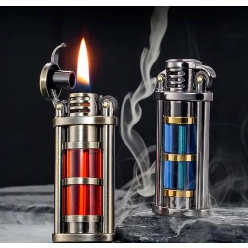 Zorro 100% Original Transparent oil storehouse Vintage grinding wheel flint gasoline petroleum cigarette lighter (no Kerosene)