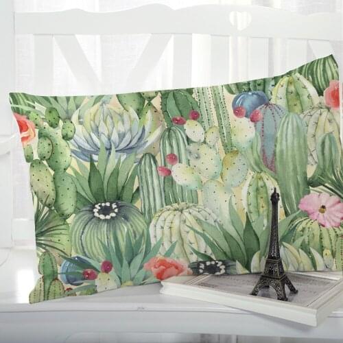 1pc Pillow cover Pillow case Luxury Bedding Pillowcase Pillowcovers decorative Customizable size 3D Print Nordic Cactus