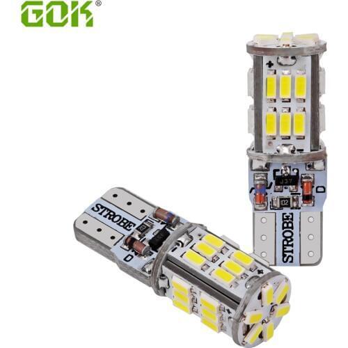 100PCS/LOT t10 led strobe high quality Strobe flash w5w 30smd t10 30led 3014 smd car led Light Bulbs wholesale free shipping