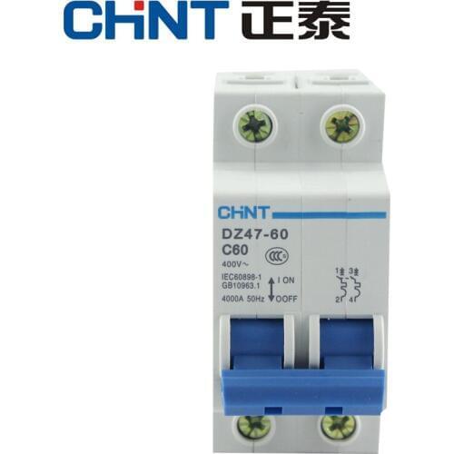 2P 4A 230/440V~ DZ47-60 C4 air switch household lighting plastic Circuit breaker isolate DIN rail intelligent high quality