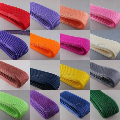 3'' wide Pleated and Plain Horse Crin ribbon Remnants for Millinery 100yard #30 colors
