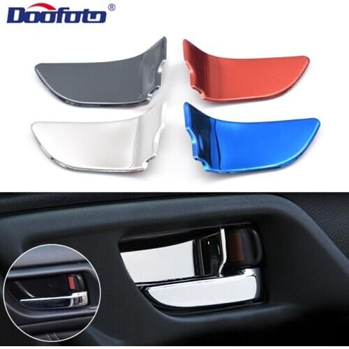4PCS Car Interior Decorative Accessories Door Handle Bowl Stickers Case For Subaru Sti Impreza BRZ Forester Legacy Car Styling