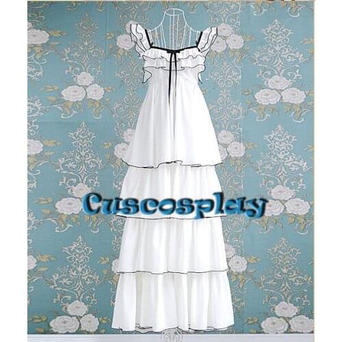 Anime Chobits Chi Cosplay Costume Woman White Beautiful Dress daily outfit halloween costumes for women adults
