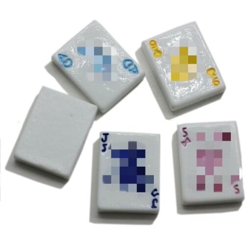 Colorful Cartoon Resin Poker Crafts Flatback Charms Scrapbook Decoration Embellishments DIY Acessories
