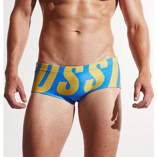 Sexy Men Swimming Trunks Summer Low Waist Swimsuit Nylon Quick Dry Breathable Swimwear Striped Sport Beach Sea Surf Board Shorts