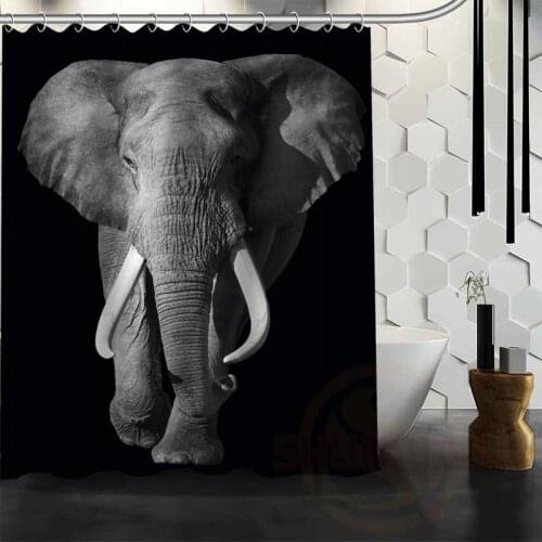 Best Nice Custom Elephant Shower Curtain Bath Curtain Waterproof Fabric For Bathroom MORE SIZE WJY#22