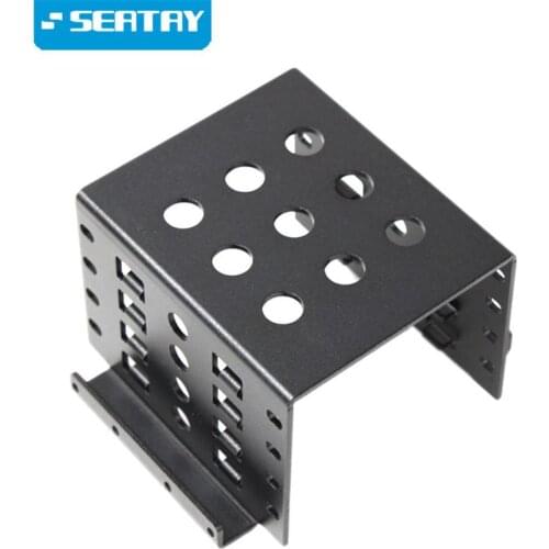 4-Bay 2.5" To 3.5" Inch Adapter Bracket Hard Drive Caddy SSD Aluminum Alloy Chassis Hard Drive Internal Mounting Tray Caddy Bay